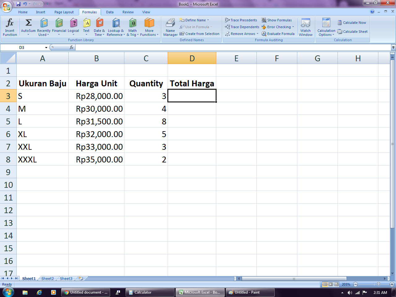 Membuat Formula Dari Referensi Sel Relatif Dan Absolut